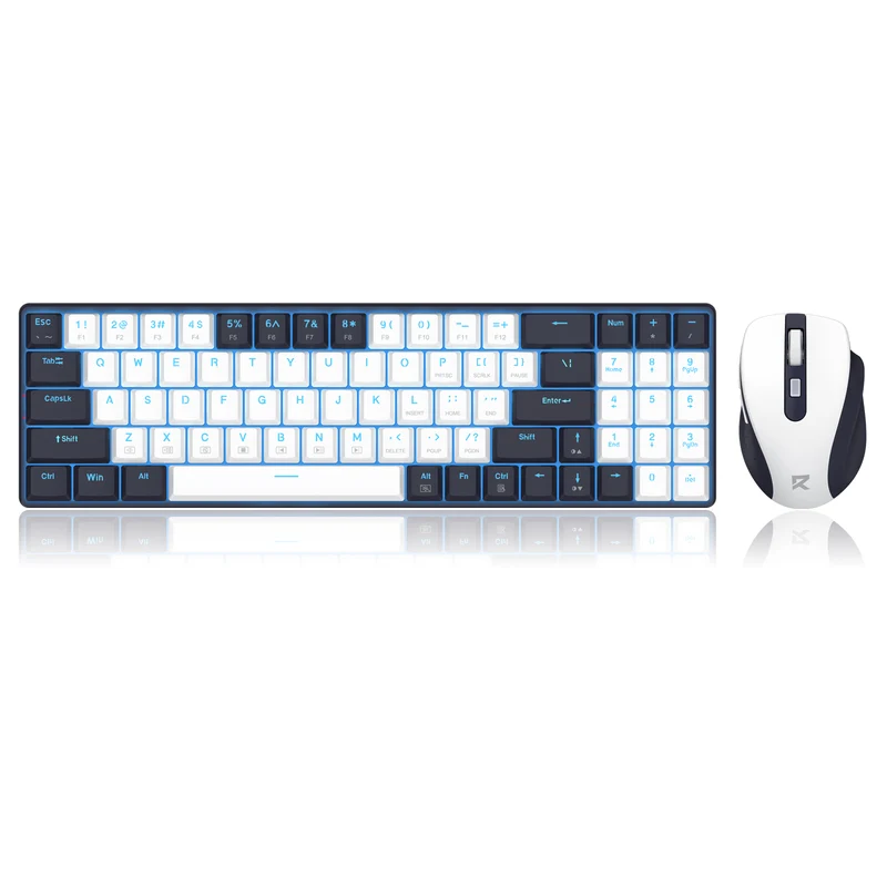 Redragon BS-8773-VB 2.4G Wireless Mechanical Keyboard & Mouse Bundle (White/Black)