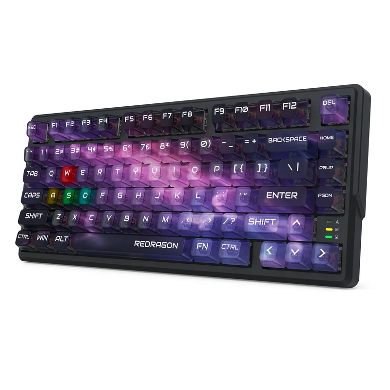 Redragon Bartlett Magnetic Tri-Mode Wireless Aluminum HE Magnetic Switch Keyboard (Amethyst Transparent Purple) (K767-WL-M)