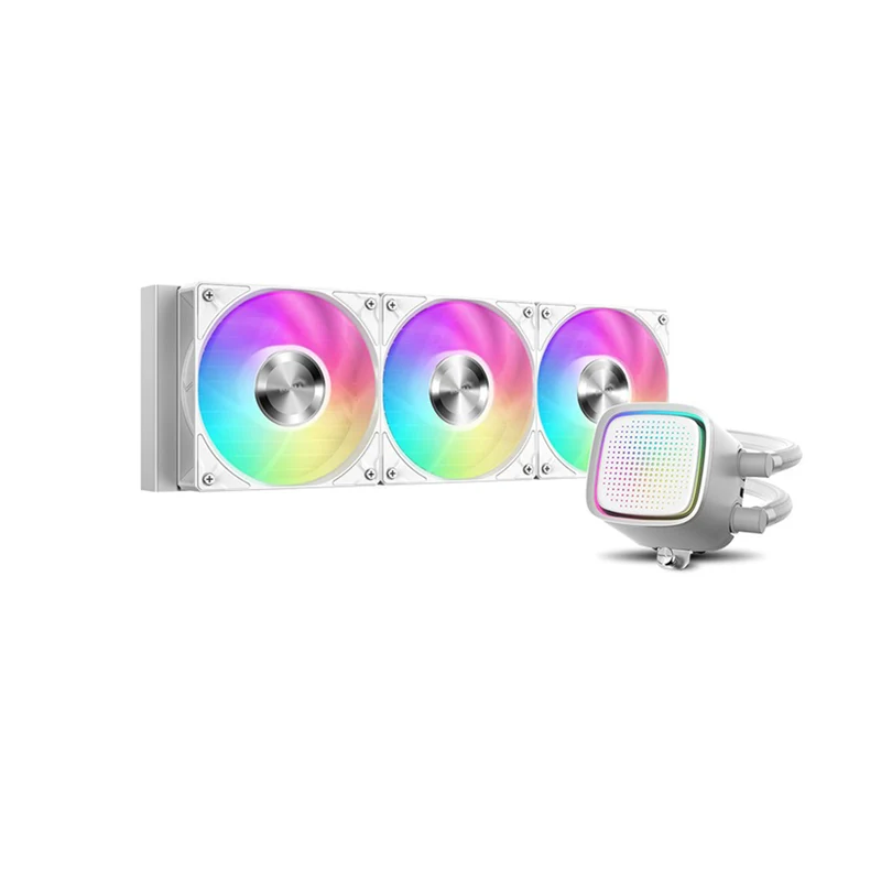 Sama L50 360mm AIO ARGB Liquid CPU Cooler with Dot-Matrix Infinity Mirror Effect (Black, White)