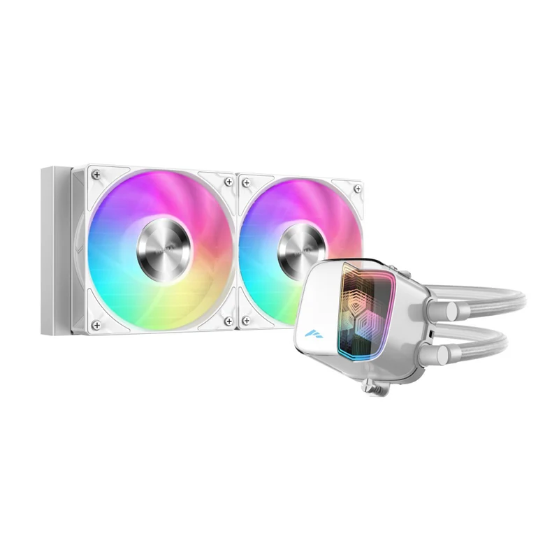 Sama L70 240mm AIO ARGB Liquid CPU Cooler with Infinity Mirror Effect (Black, White)