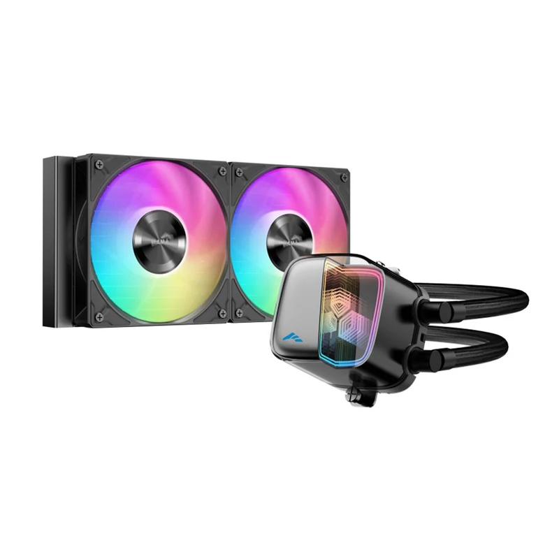 Sama L70 240mm AIO ARGB Liquid CPU Cooler with Infinity Mirror Effect (Black, White)