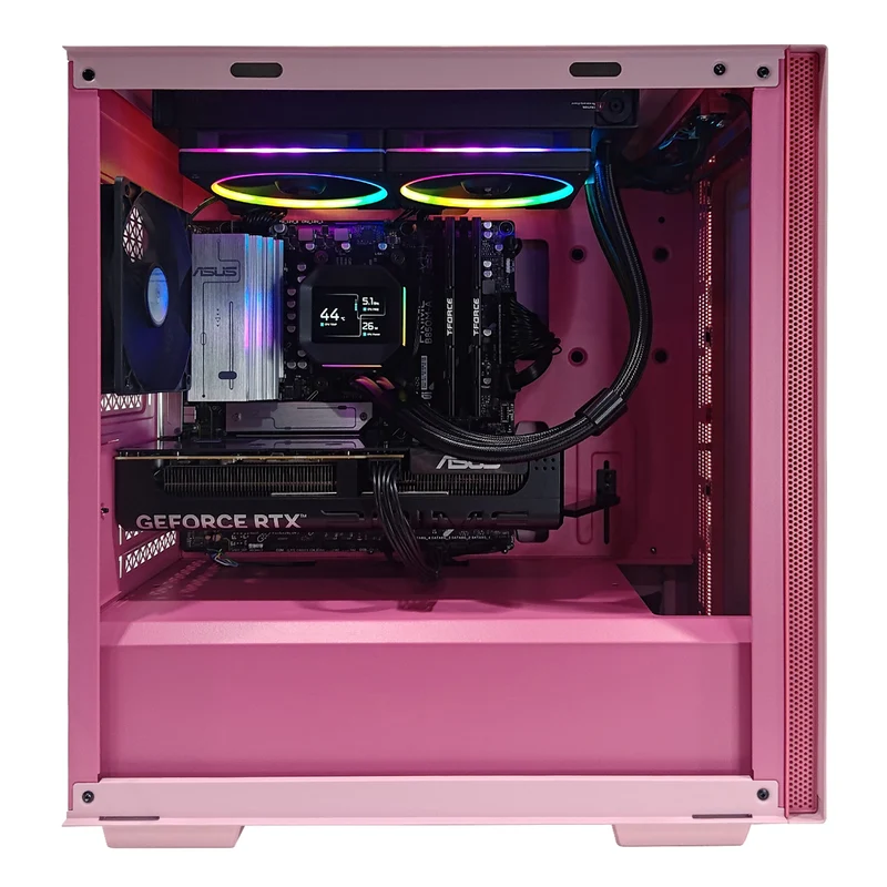 Aurora Macube 110 Pink Desktop Gaming PC | AMD Ryzen 7 7700 | 16GB RAM | 1TB SSD | RTX 5060 OC | Windows 11 Pro