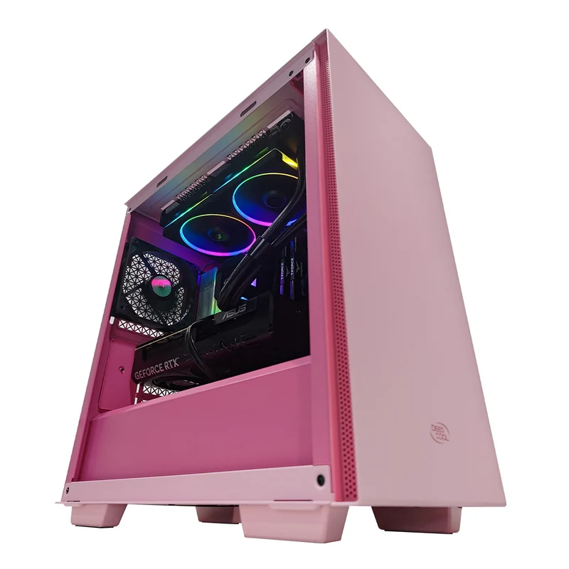Aurora Macube 110 Pink Desktop Gaming PC | AMD Ryzen 7 7700 | 16GB RAM | 1TB SSD | RTX 5060 OC | Windows 11 Pro