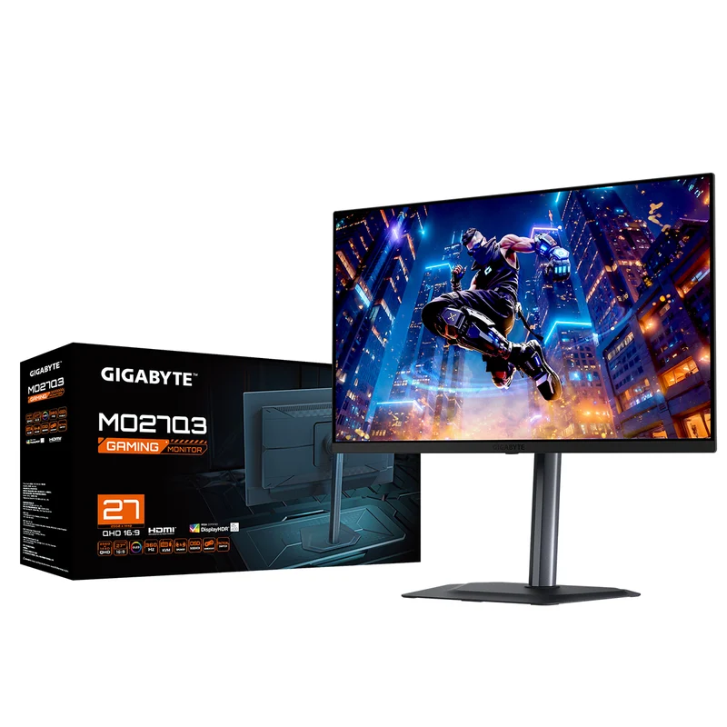 Gigabyte MO27Q3 27" QHD (2560x1440) 360Hz 0.03ms GTG QD-OLED Gaming Monitor with Tilt, Height, Pivot & Swivel Adjustment