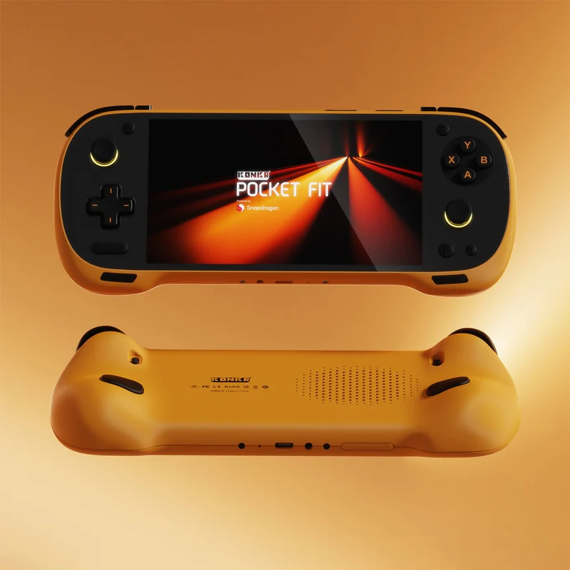 Ayaneo KONKR Pocket Fit Qualcomm Snapdragon G3 Gen 3 16GB + 512GB 6" (1920x1080) 144Hz LCD Display Handheld Gaming Console (Dragon Yellow) + KONKR Pocket Fit HD Tempered Glass Film