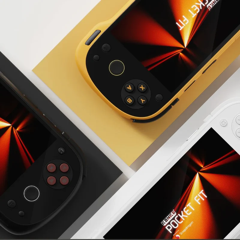 Ayaneo KONKR Pocket Fit Qualcomm Snapdragon G3 Gen 3 16GB + 512GB 6" (1920x1080) 144Hz LCD Display Handheld Gaming Console (Dragon Yellow) + KONKR Pocket Fit HD Tempered Glass Film