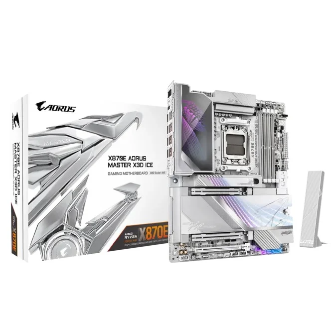 Gigabyte X870E Aorus Master X3D Ice DDR5 AMD Gaming Motherboard