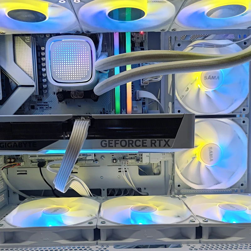 Optima V40 White Desktop Gaming PC | AMD Ryzen 7 7800X3D | 16GB RAM | 1TB SSD| RTX 5070 | Windows 11 Pro