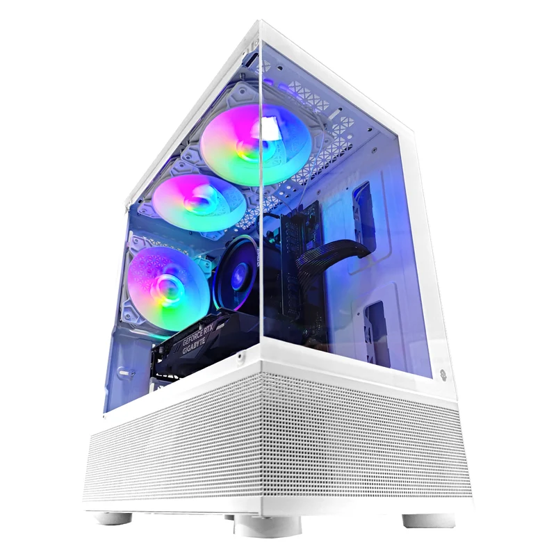 Alpha Reyna White Desktop Gaming PC | AMD Ryzen 5 5500 | 16GB RAM | 512GB SSD | RTX 3050| Windows 11 Pro
