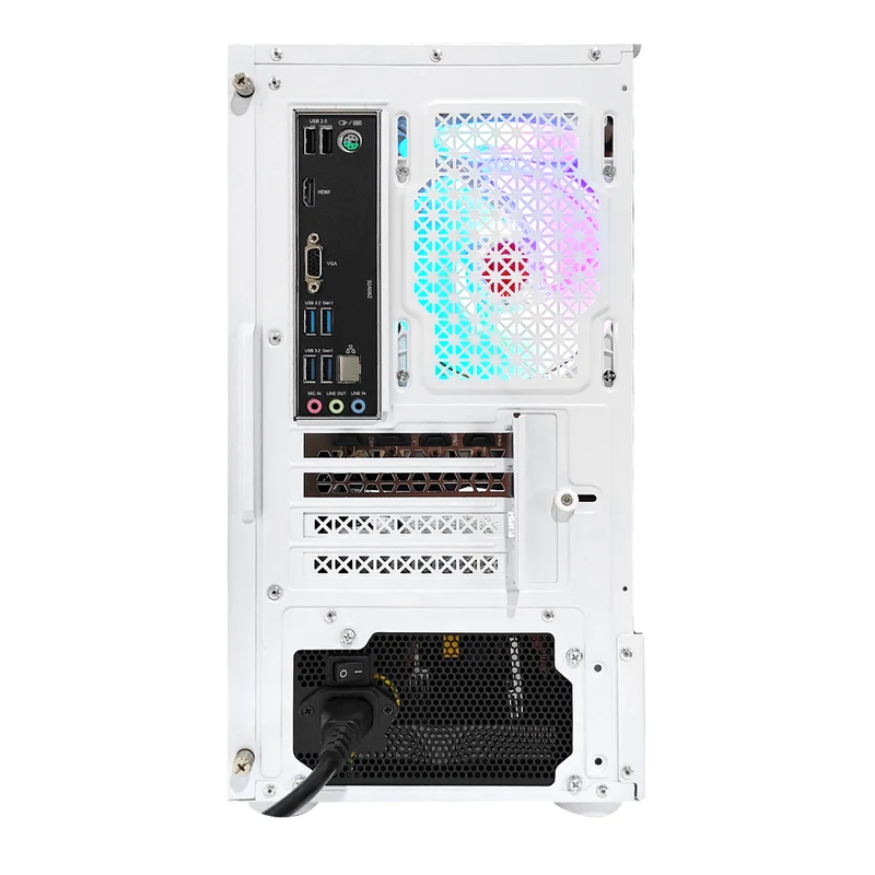 Alpha Reyna White Desktop Gaming PC | AMD Ryzen 5 5500 | 16GB RAM | 512GB SSD | RTX 3050| Windows 11 Pro