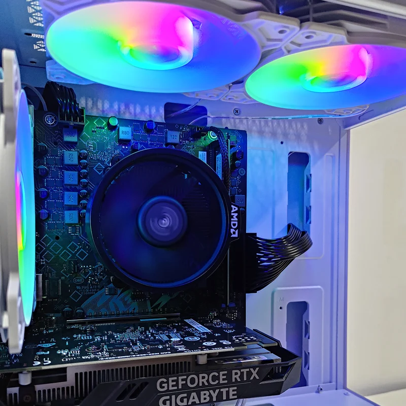 Alpha Reyna White Desktop Gaming PC | AMD Ryzen 5 5500 | 16GB RAM | 512GB SSD | RTX 3050| Windows 11 Pro