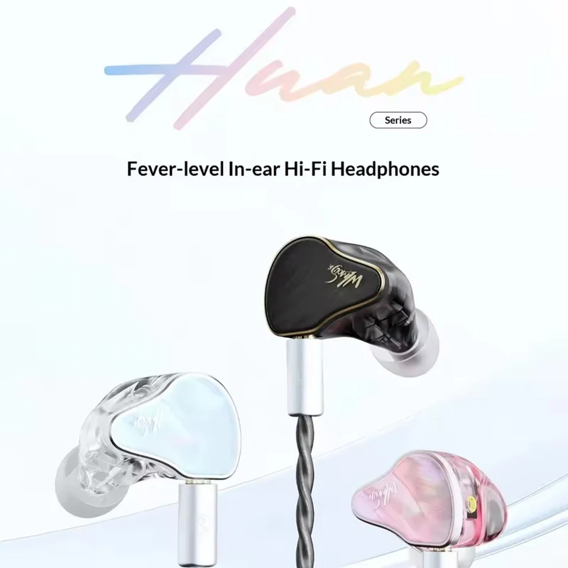 WLMouse HUAN IEM Headphones (Black, Pink, Blue)
