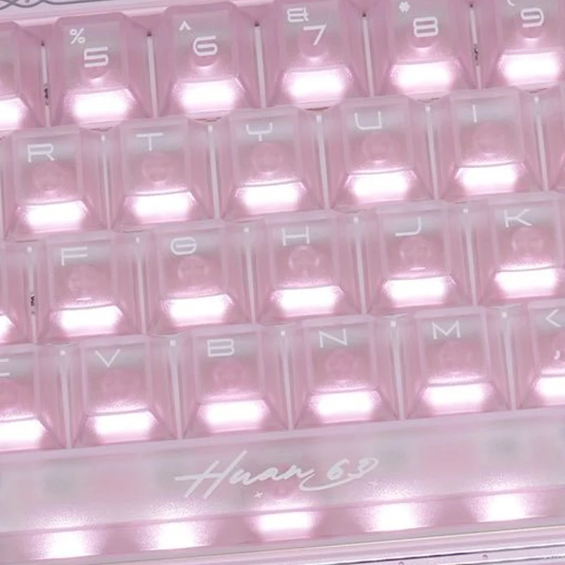 WLMouse HUAN63 HE Magnesium Alloys Keyboard (Pink) (KBD-HUAN63-PINK-G)