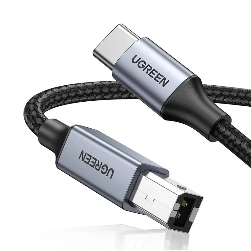 Ugreen USB-C to USB-B 2.0 Printer Cable - 2m (Black) (US370/80807)