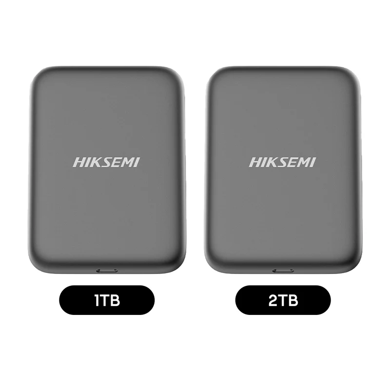 Hiksemi Elite 9 Magnet USB 3.2 Gen2 x2 Up to 2000MB/s Read & 1850Mb/s Write Type-C Portable SSD (Grey) (1TB, 2TB)