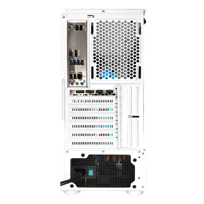 Alpha Aurora Gaming White Desktop Gaming PC | AMD Ryzen 5 5600 | 16GB RAM | 500GB SSD | RTX 3050 | Windows 11 Pro