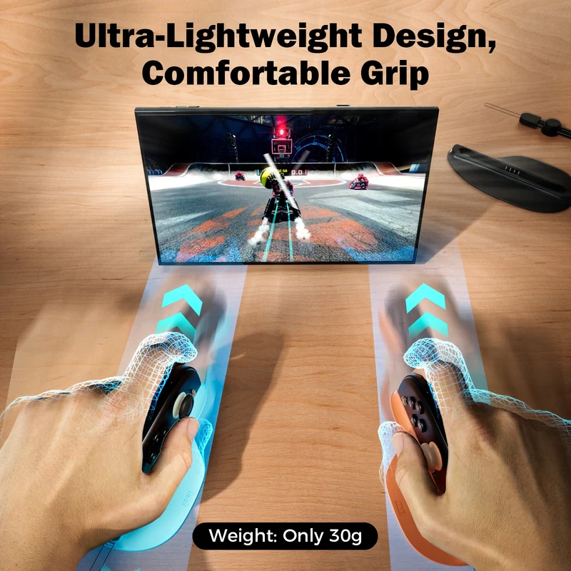 IINE Mouse Stand for Nintendo Switch 2 (Black, Blue/Orange)