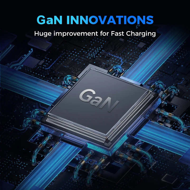 IINE 65W GaN Fast Charger for Nintendo Switch 2 (Black/Orange, Black/Blue)