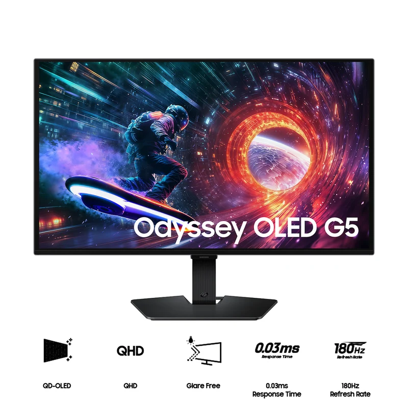 Samsung Odyssey OLED G5 G50SF LS27FG502SEXXP 27" (2560X1440) QHD 0.03MS 180Hz Gaming Monitor With Tilt Adjustment