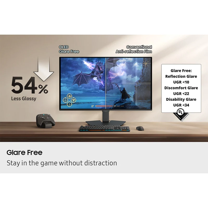 Samsung Odyssey OLED G5 G50SF LS27FG502SEXXP 27" (2560X1440) QHD 0.03MS 180Hz Gaming Monitor With Tilt Adjustment
