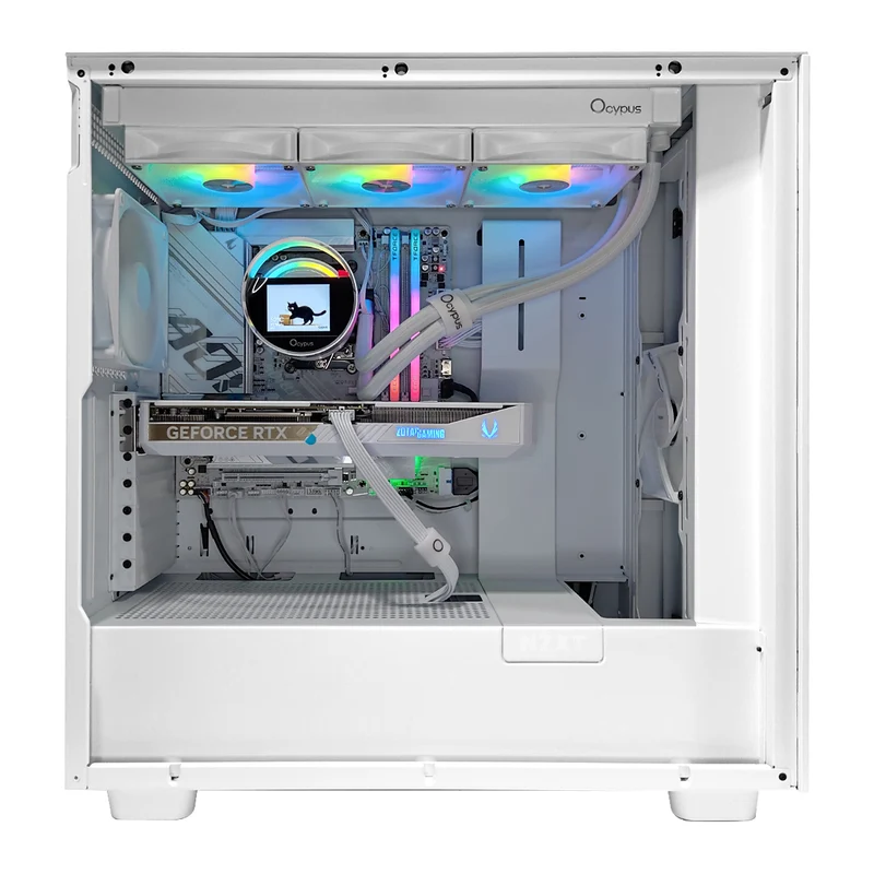 Optima H7 Flow White Desktop Gaming PC | AMD Ryzen 7 7800X3D | 32 GB RAM | 1 TB SSD | RTX 5070 | Windows 11 Pro
