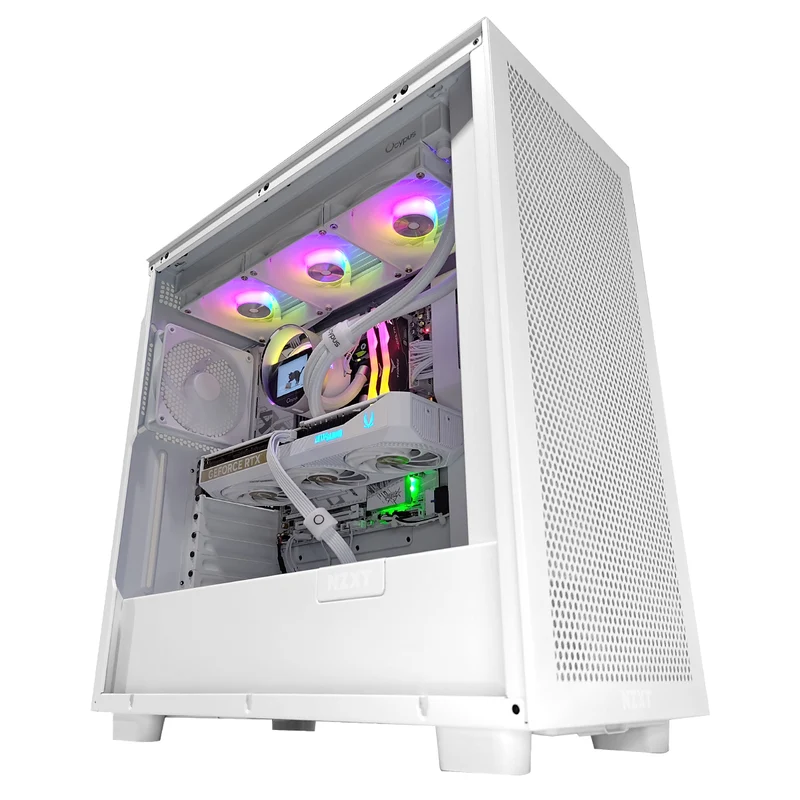 Optima H7 Flow White Desktop Gaming PC | AMD Ryzen 7 7800X3D | 32 GB RAM | 1 TB SSD | RTX 5070 | Windows 11 Pro