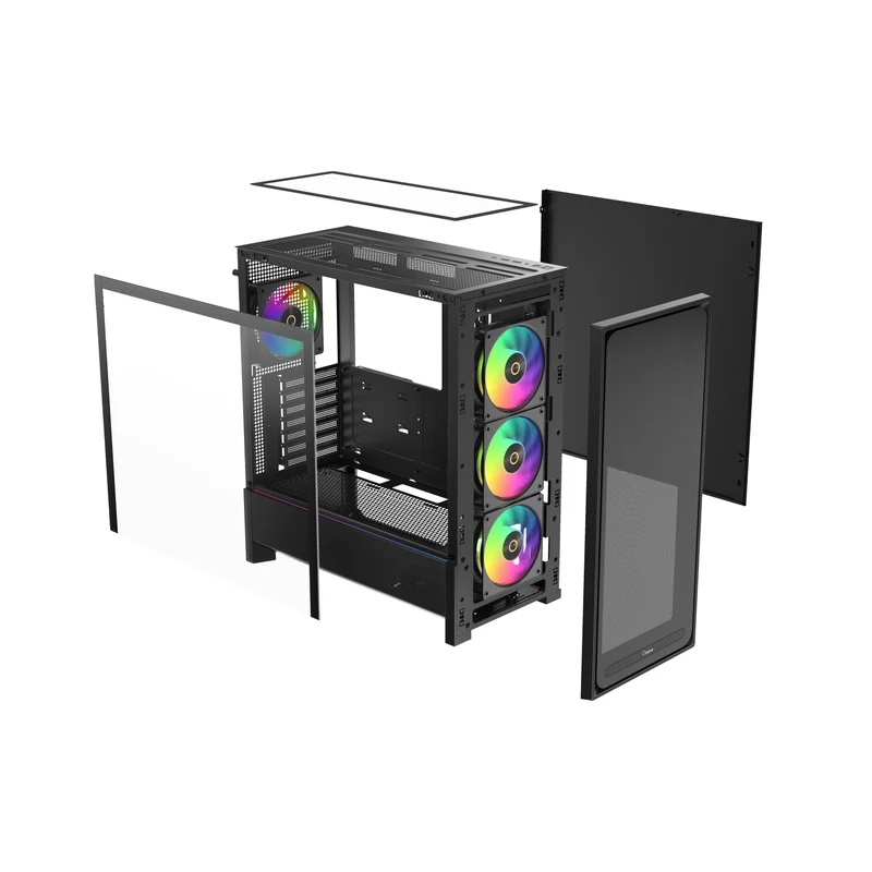 Ocypus Delta C70 ARGB Mid-Tower PC Case (Black, White)