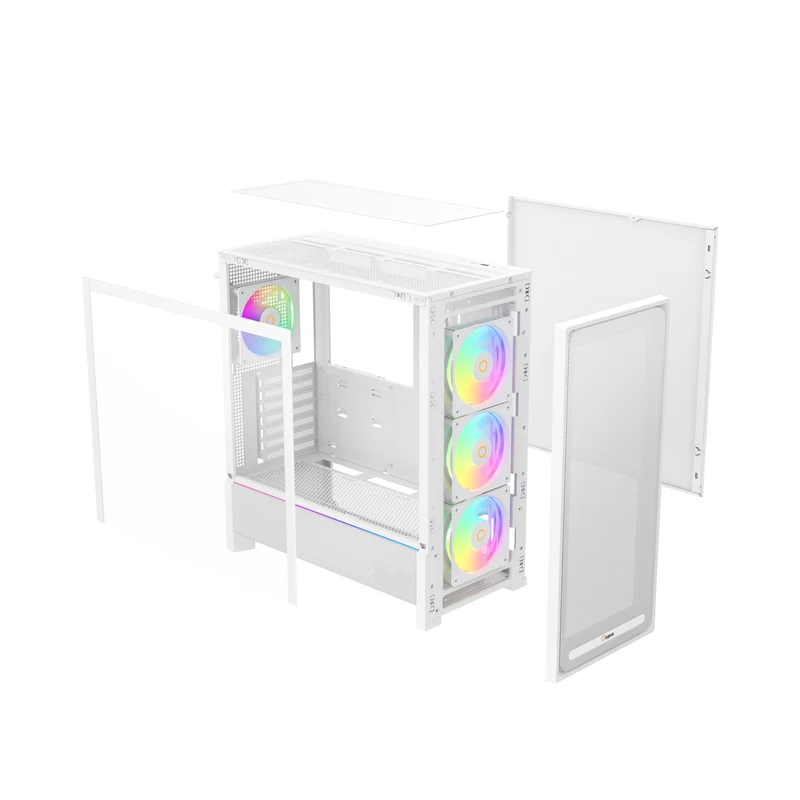 Ocypus Delta C70 ARGB Mid-Tower PC Case (Black, White)