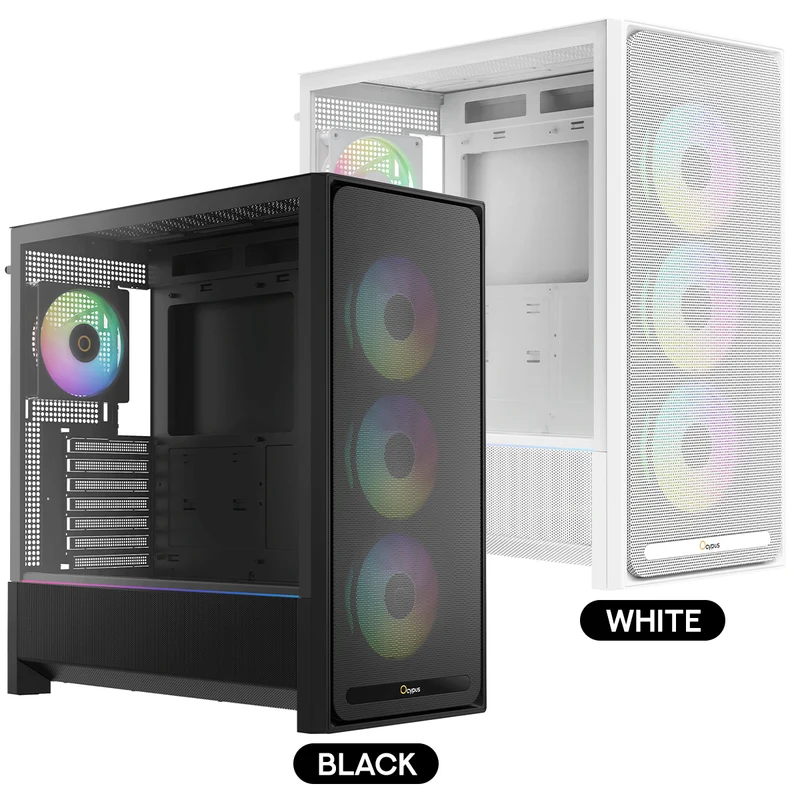 Ocypus Delta C70 ARGB Mid-Tower PC Case (Black, White)