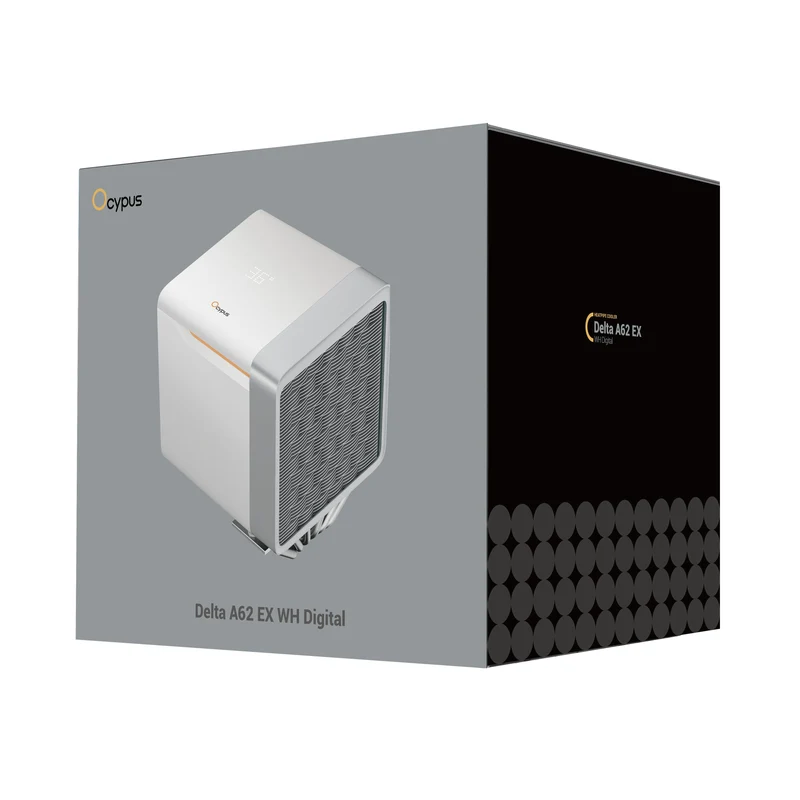 Ocypus Delta A62 EX Digital CPU Air Cooler (Black, White)