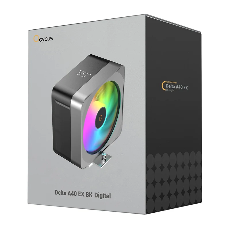 Ocypus Delta A40 EX Digital Single Tower CPU Air Cooler (Black, White)