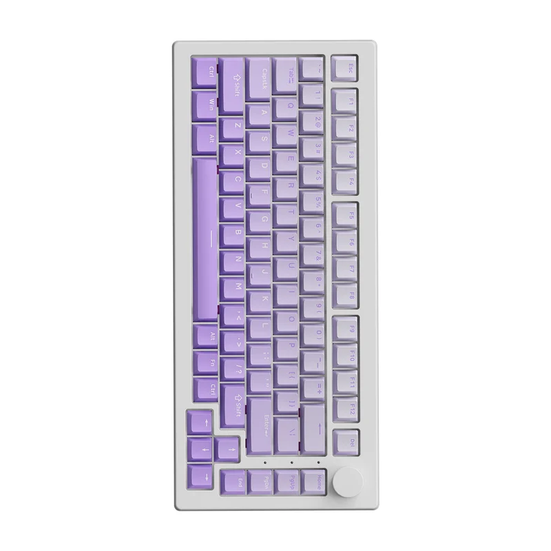Akko 5075 V3 Multi-Mode RGB Hot-Swappable Mechanical Keyboard (Gradient Purple) (Akko Frost Pink Switch)