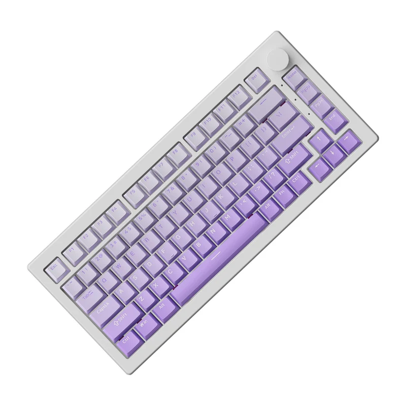 Akko 5075 V3 Multi-Mode RGB Hot-Swappable Mechanical Keyboard (Gradient Purple) (Akko Frost Pink Switch)