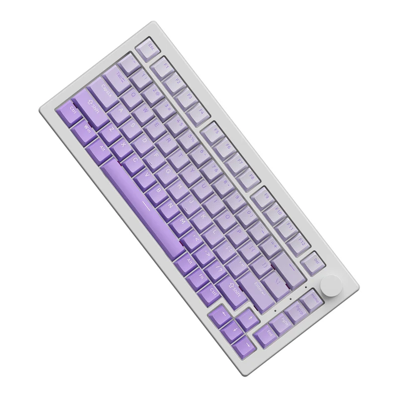 Akko 5075 V3 Multi-Mode RGB Hot-Swappable Mechanical Keyboard (Gradient Purple) (Akko Frost Pink Switch)