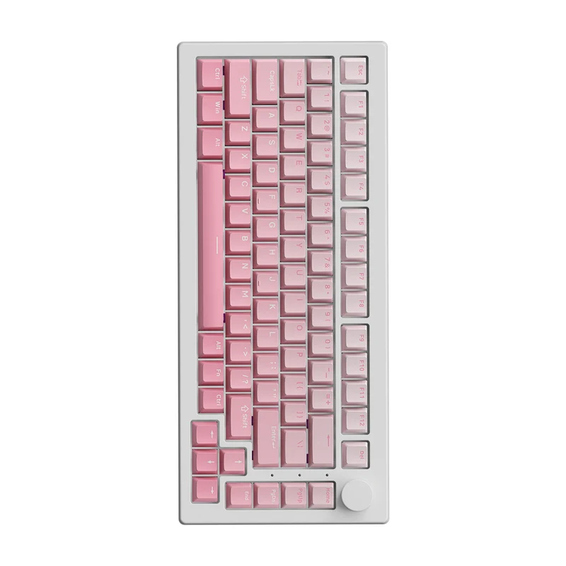 Akko 5075 V3 Multi-Mode RGB Hot-Swappable Mechanical Keyboard (Gradient Pink) (Akko Frost Pink Switch)