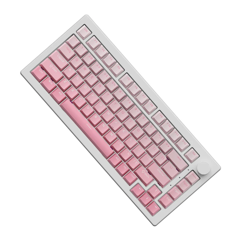 Akko 5075 V3 Multi-Mode RGB Hot-Swappable Mechanical Keyboard (Gradient Pink) (Akko Frost Pink Switch)