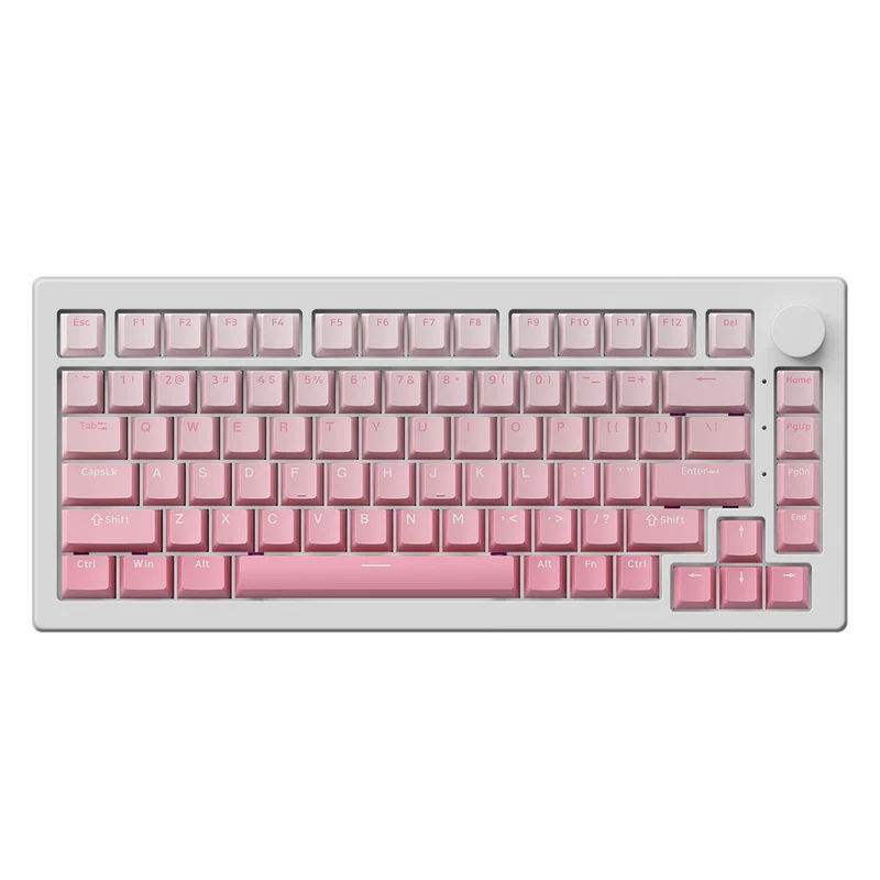 Akko 5075 V3 Multi-Mode RGB Hot-Swappable Mechanical Keyboard (Gradient Pink) (Akko Frost Pink Switch)
