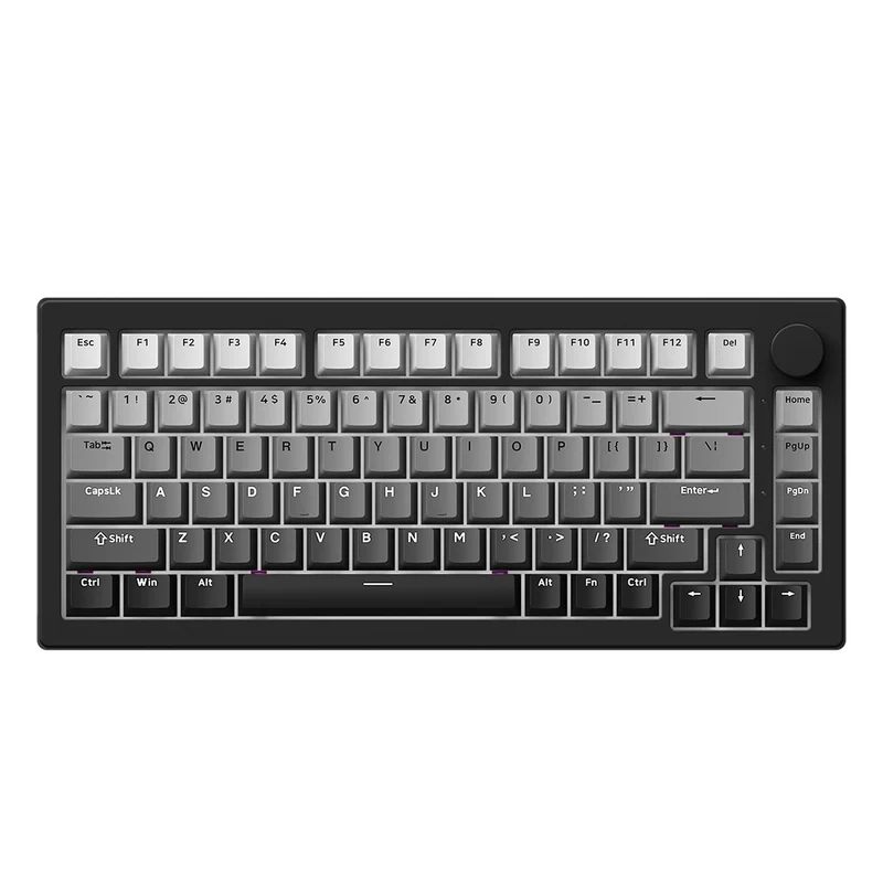 Akko 5075 V3 Multi-Mode RGB Hot-Swappable Mechanical Keyboard (Gradient Black) (Akko Frost Pink Switch)