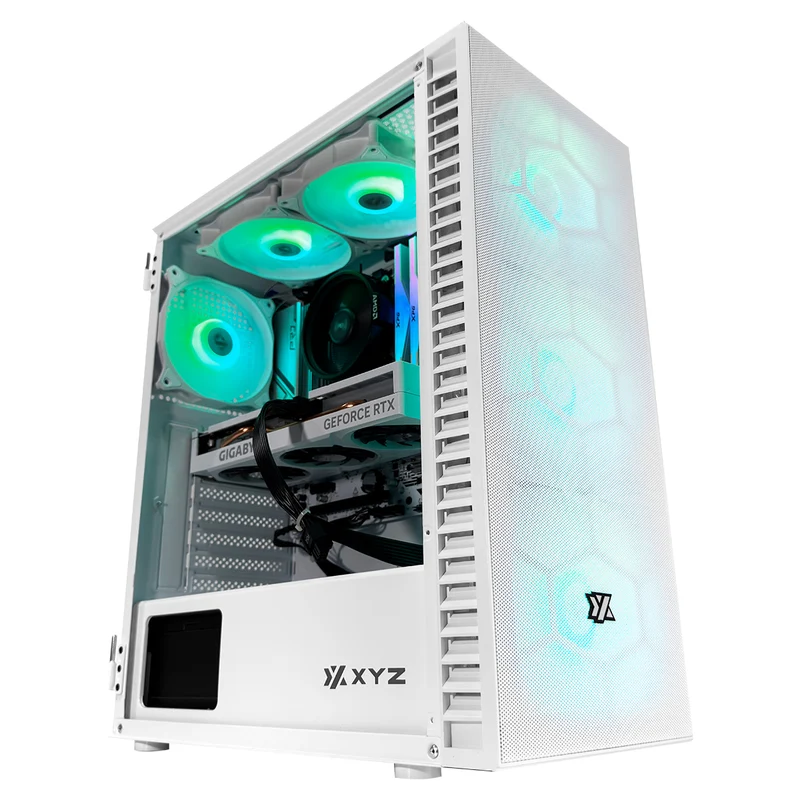 Alpha Airone 100 Mesh White Desktop Gaming PC | AMD Ryzen 5 5600 | 16GB RAM | 512GB SSD | RTX 4060 | Windows 11 Pro