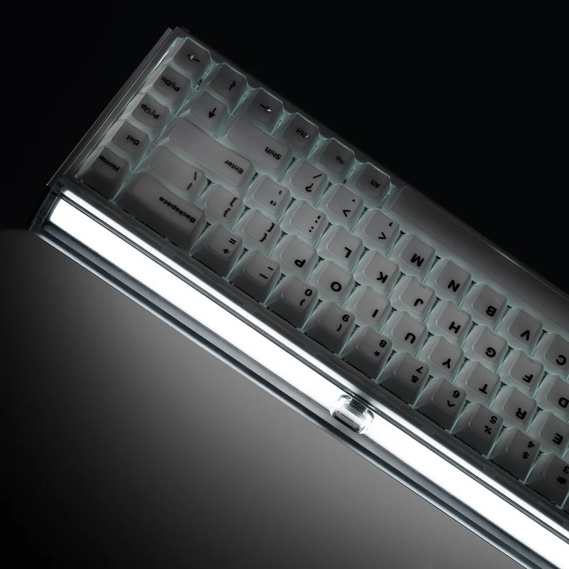Akko Ray68 RGB Wired Mechanical Keyboard (Misty White) (Akko AstroAim Magnetic Switch) (101-RA68B-001)