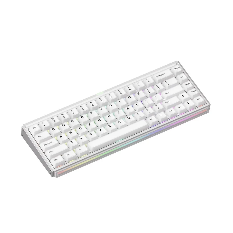 Akko Ray68 RGB Wired Mechanical Keyboard (Misty White) (Akko AstroAim Magnetic Switch) (101-RA68B-001)