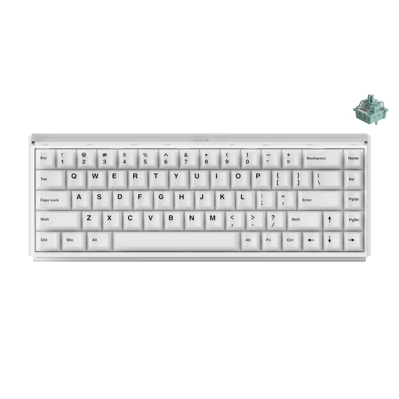 Akko Ray68 RGB Wired Mechanical Keyboard (Misty White) (Akko AstroAim Magnetic Switch) (101-RA68B-001)