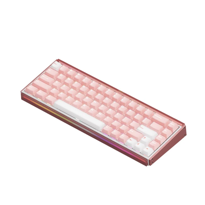 Akko Ray68 RGB Wired Mechanical Keyboard (Misty Pink & White) (Akko AstroAim Magnetic Switch) (101-RA68B-002)