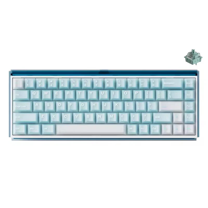 Akko Ray68 RGB Wired Mechanical Keyboard (Misty Blue) (Akko AstroAim Magnetic Switch) (101-RA68B-005)