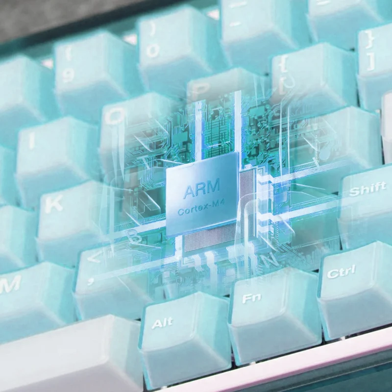 Akko Ray68 RGB Wired Mechanical Keyboard (Misty Blue) (Akko AstroAim Magnetic Switch) (101-RA68B-005)