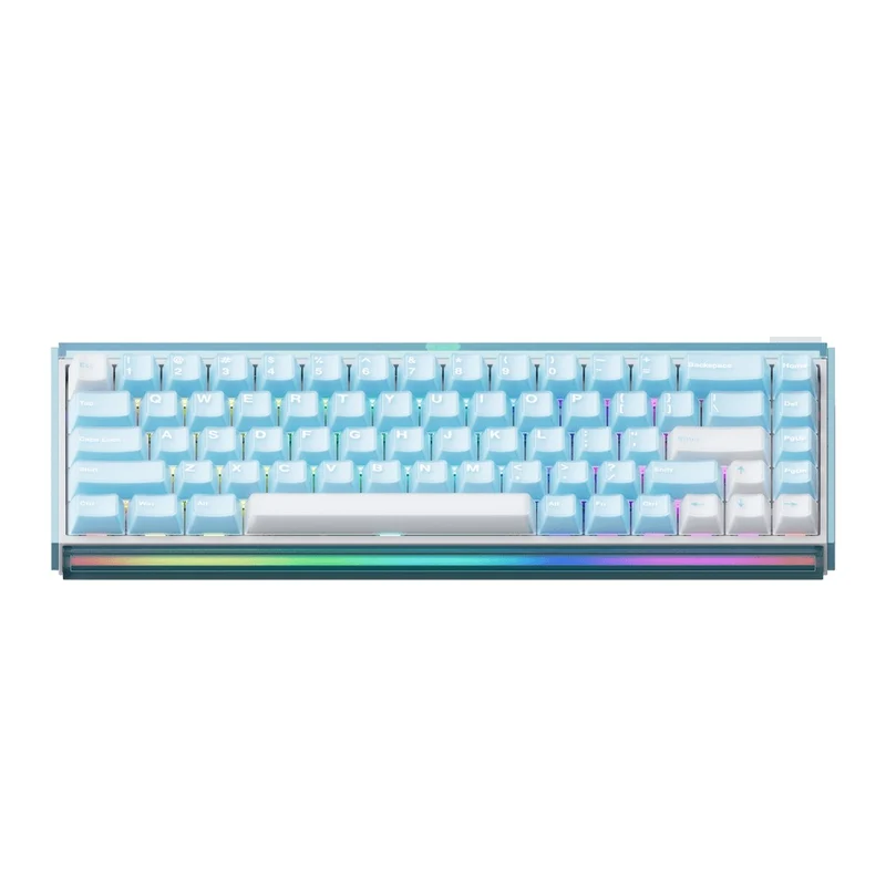 Akko Ray68 RGB Wired Mechanical Keyboard (Misty Blue) (Akko AstroAim Magnetic Switch) (101-RA68B-005)