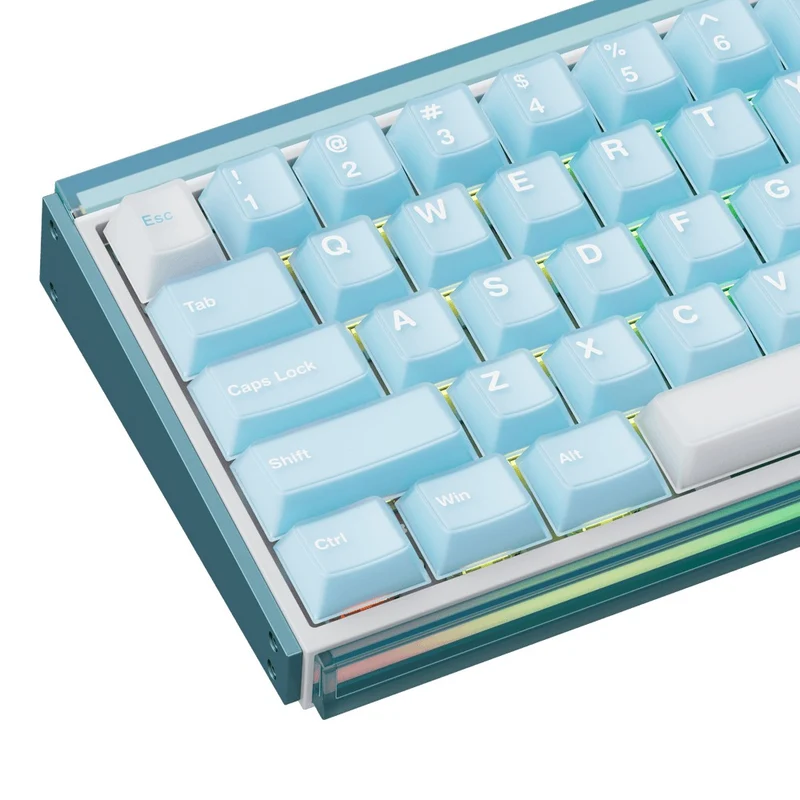 Akko Ray68 RGB Wired Mechanical Keyboard (Misty Blue) (Akko AstroAim Magnetic Switch) (101-RA68B-005)