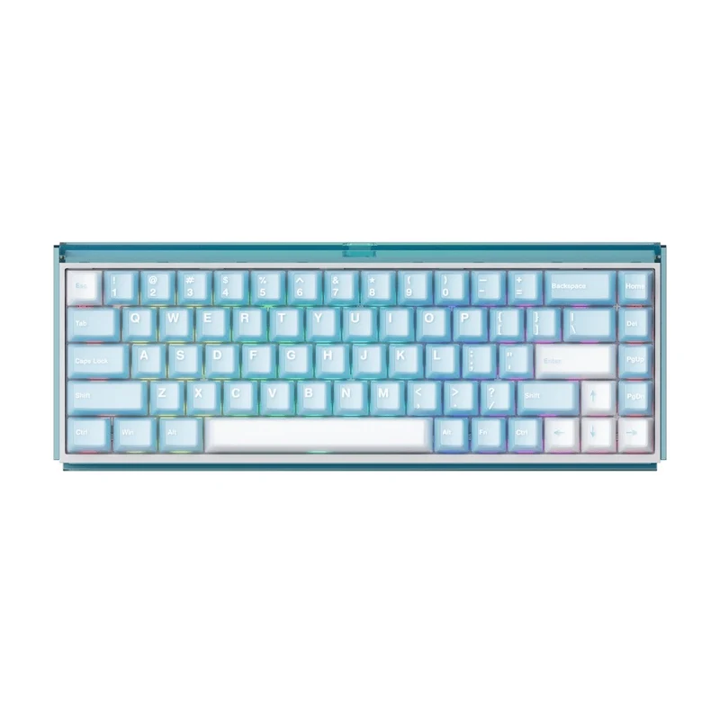 Akko Ray68 RGB Wired Mechanical Keyboard (Misty Blue) (Akko AstroAim Magnetic Switch) (101-RA68B-005)