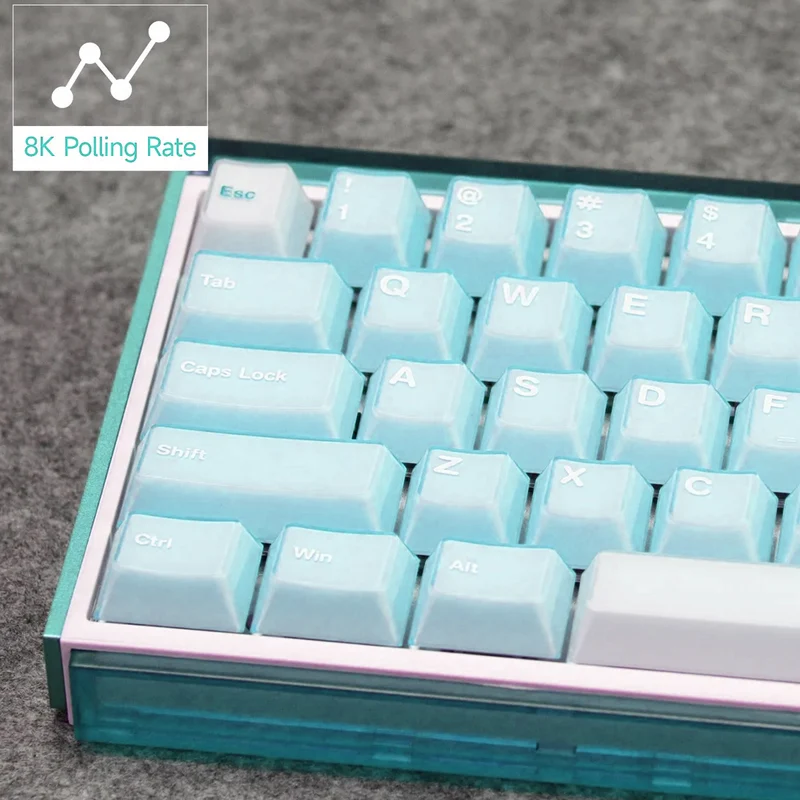 Akko Ray68 RGB Wired Mechanical Keyboard (Misty Blue) (Akko AstroAim Magnetic Switch) (101-RA68B-005)
