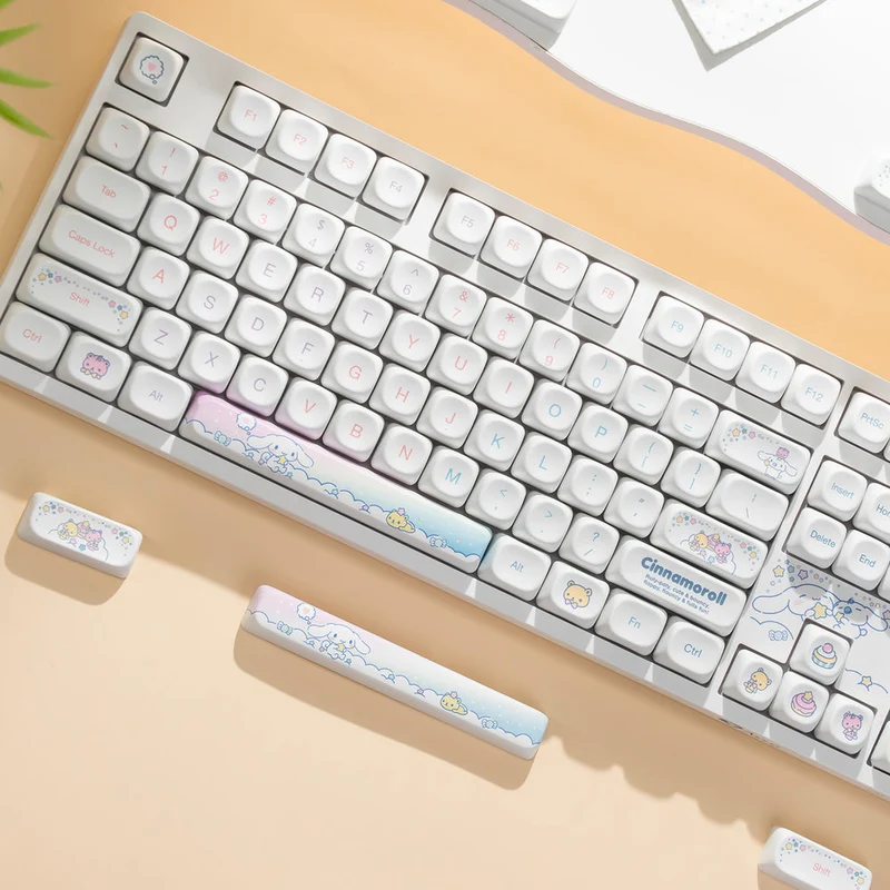 Akko Cinnamoroll 3108 V3 Wired Mechanical Keyboard (Akko Frost Pink Switch)